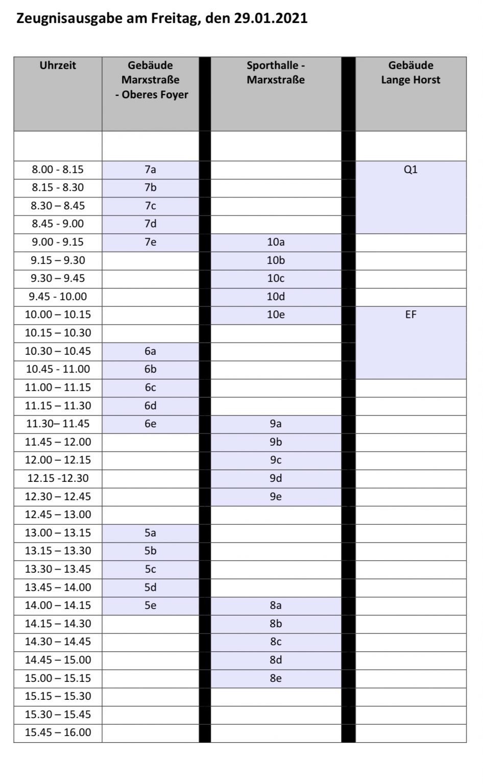  ZEUGNISAUSGABE am 29. Januar 2021 - Gesamtschule Hattingen Illustration 
